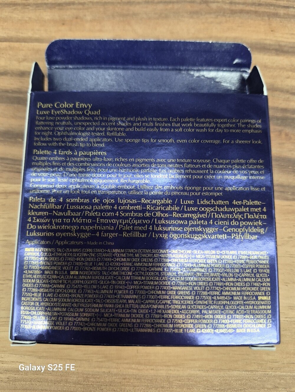 Estee Lauder Pure Color Envy Luxe Eyeshadow Quad: Indigo Night (02), NIB - Picture 7 of 7